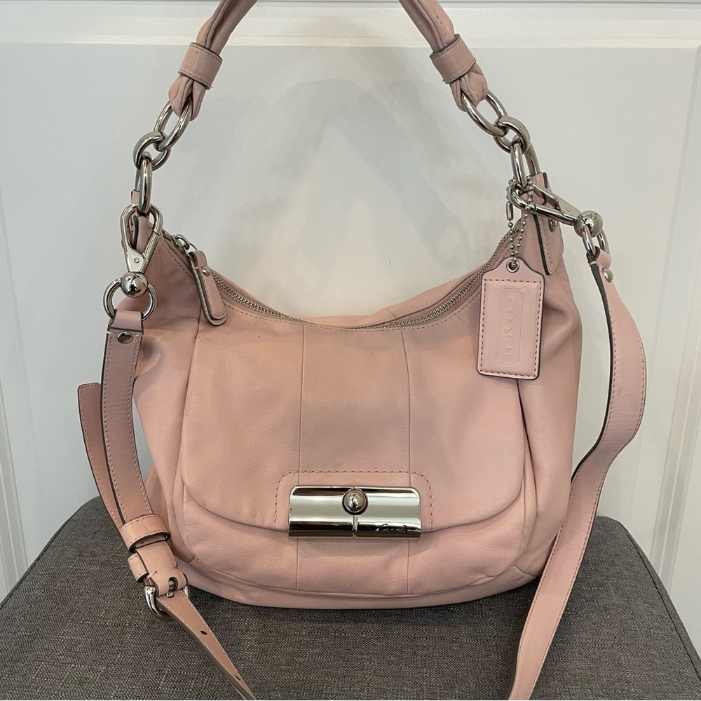 COACH Kristin Hobo Bag Convertible Crossbody - Pink